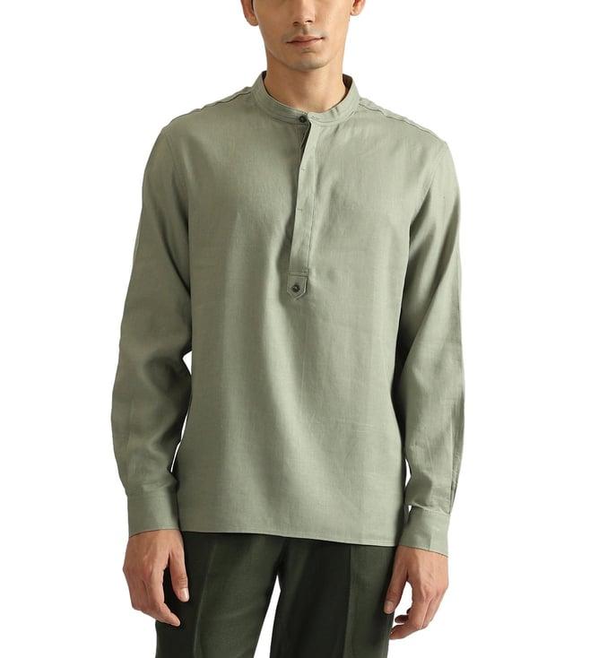 antony morato sage green regular fit shirt