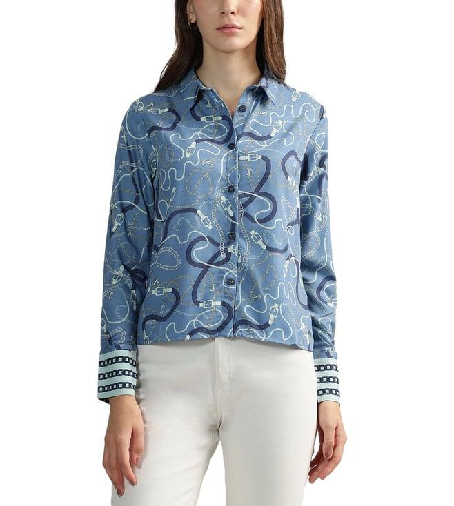 iconic multi printed regular fit shirt