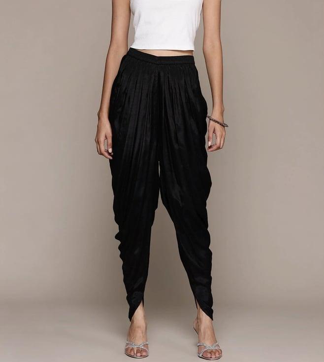 aarke ritu kumar black draped dhoti pants