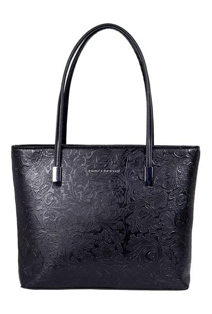 lino perros black embossed tote