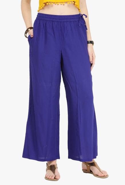 varanga purple regular fit palazzo