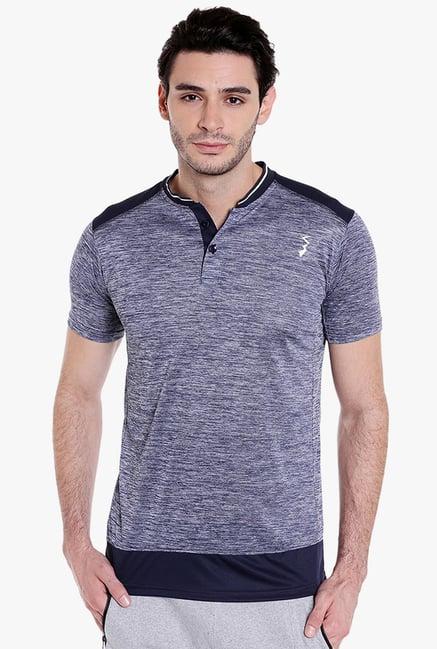 campus sutra navy regular fit t-shirt