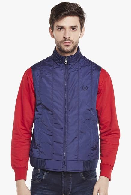 duke navy regular fit reversible jacket