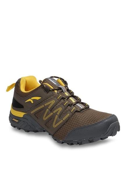 furo by red chief men's brown & yellow hiking shoes