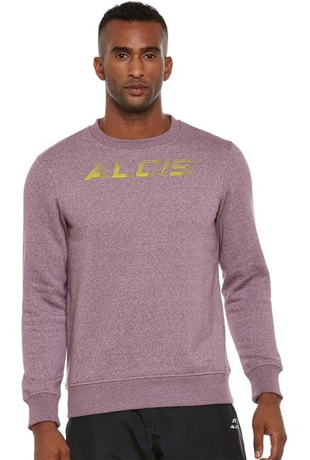 alcis maroon full sleeves regular fit t-shirt