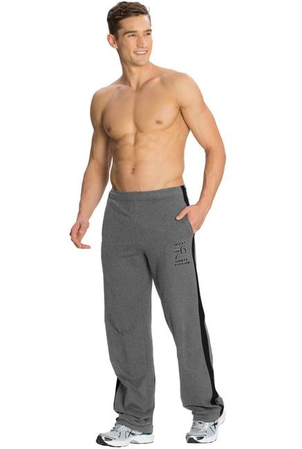 jockey 9508 grey super combed cotton rich trackpants with side & back pockets