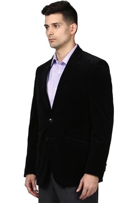 raymond black full sleeves cotton jacket