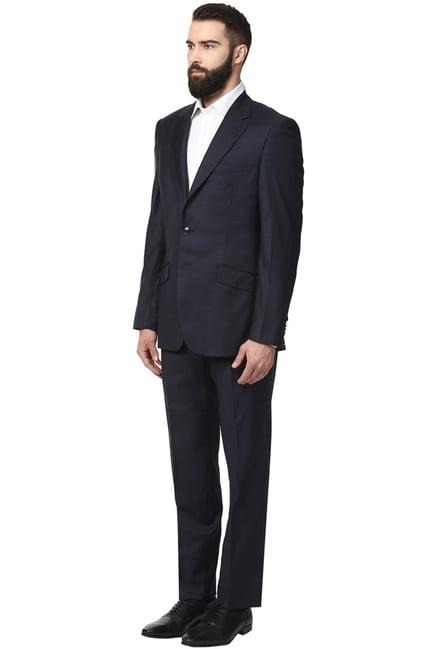 raymond navy contemporary fit wool suit