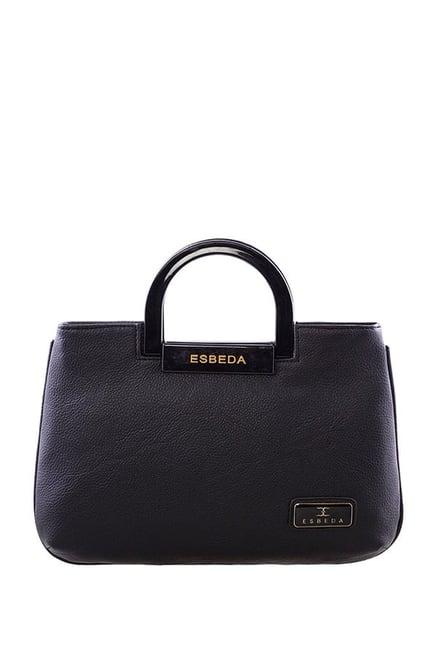 esbeda black distressed handbag