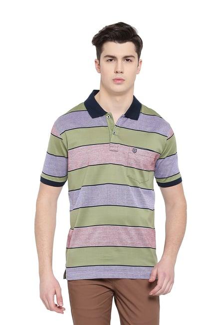 duke green regular fit polo t-shirt