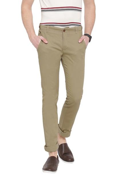 duke khaki comfort fit trousers