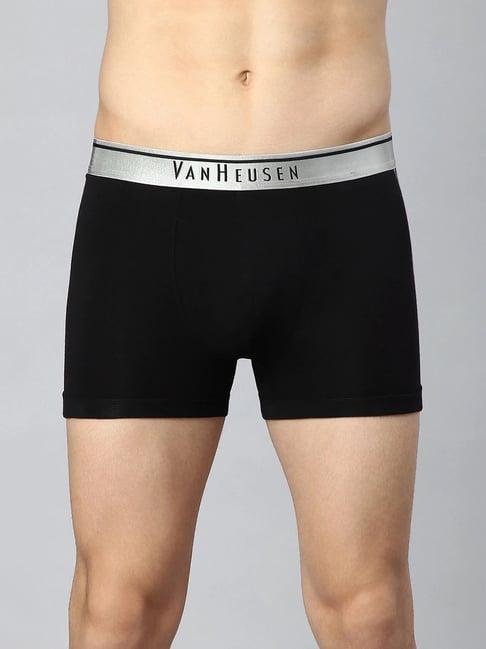 van heusen black cotton slim fit trunks