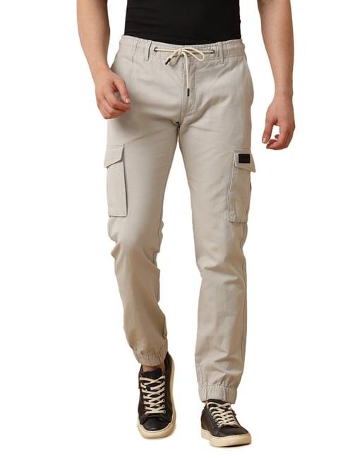 cavallo by linen club grey linen slim fit  trousers