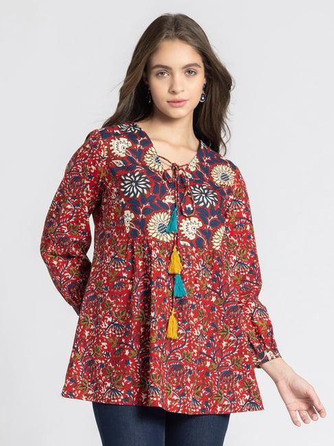 shaye multicolor cotton printed kurti