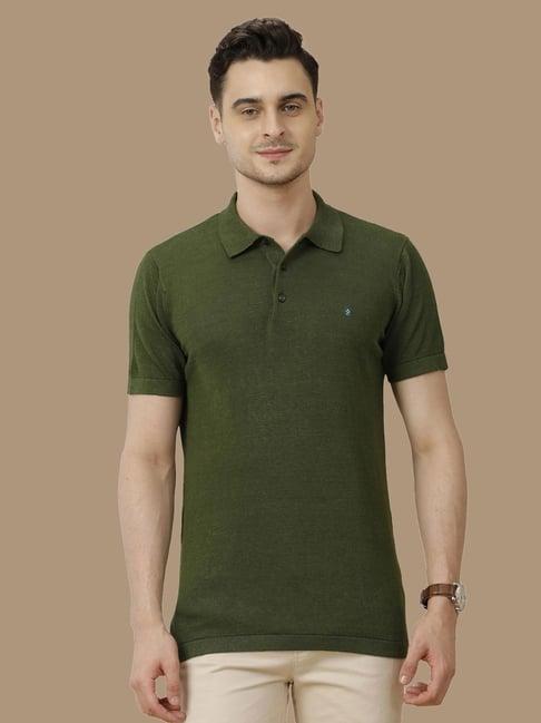 linen club green linen contemporary fit polo t-shirt