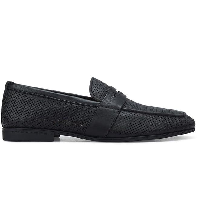 rosso brunello men's black loafers