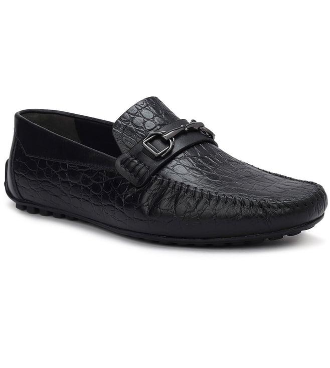 rosso brunello men's black loafers