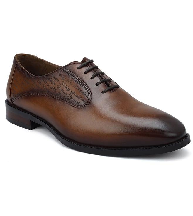 rosso brunello men's tan formal oxford shoes