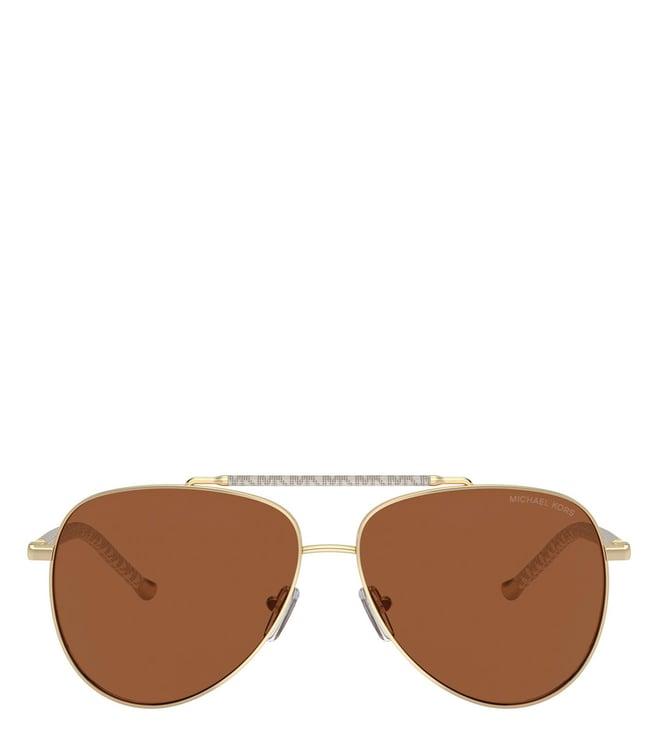 michael kors modern brown uv protected pilot sunglasses for women 0mk114610147359