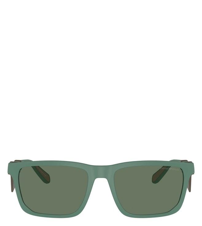 emporio armani modern green uv protected rectangular sunglasses for men 0ea421961027657