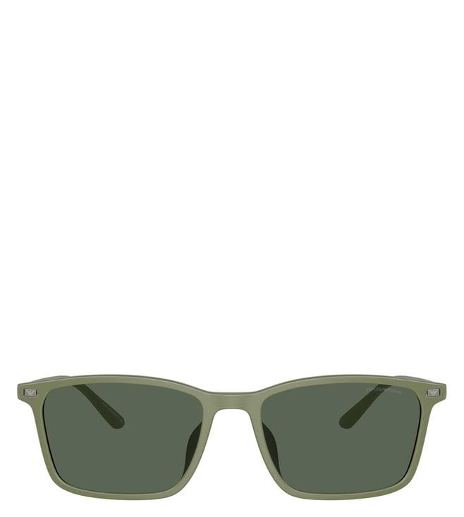 emporio armani modern green uv protected rectangular sunglasses for men 0ea4223u54247156