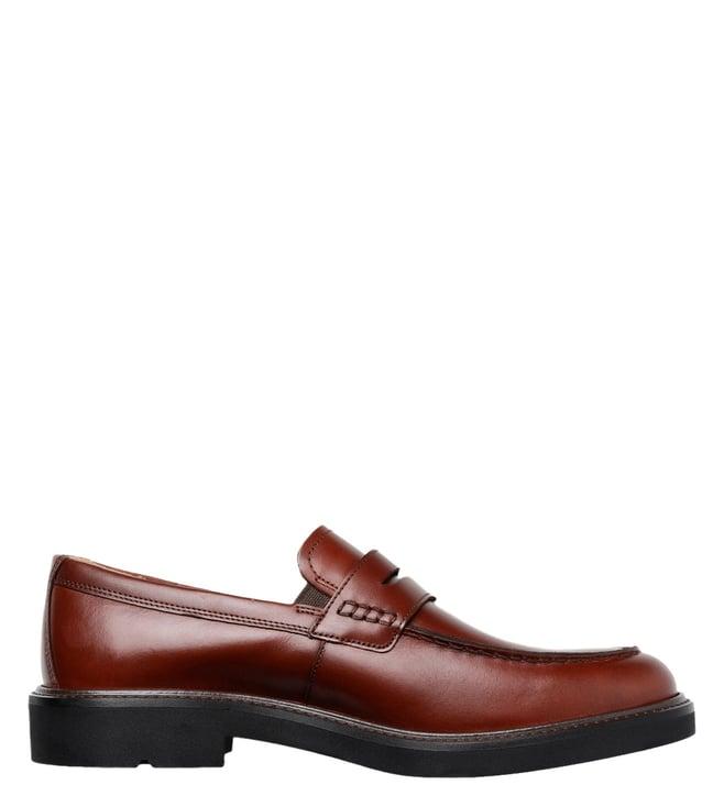 ecco men's metropole london cognac loafers