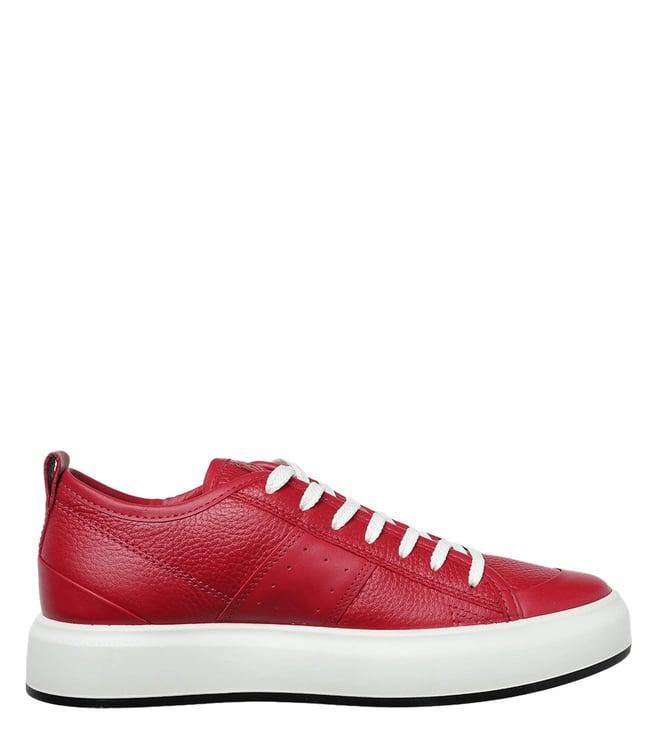 ecco women's street ace chili red sneakers