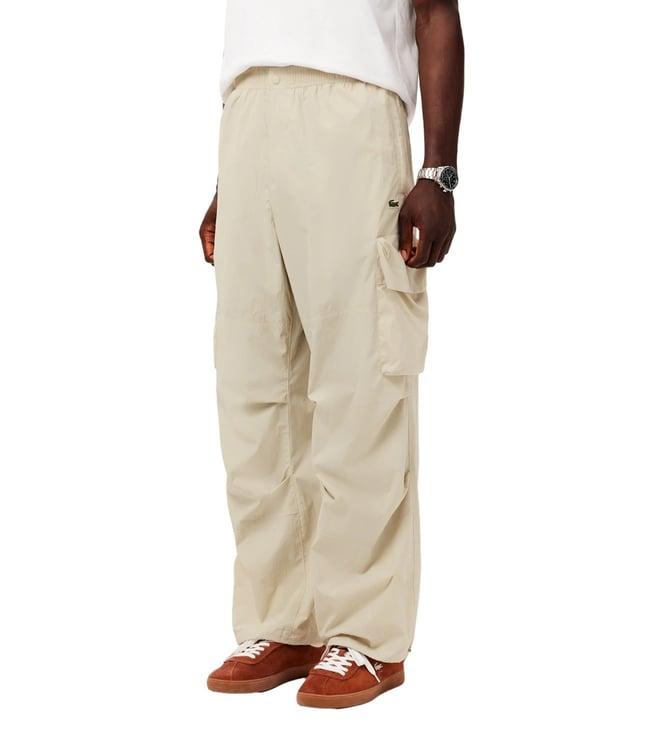 lacoste grey sport water-repellent cargo pants