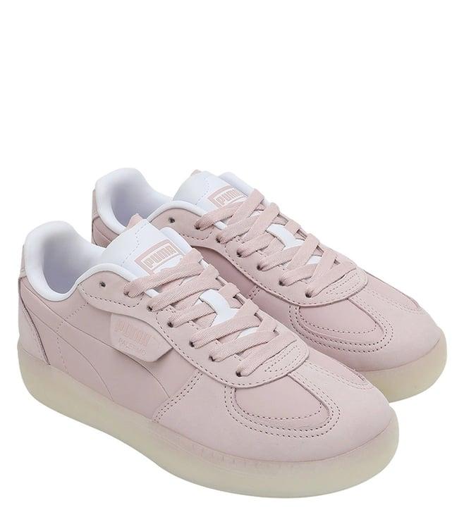 puma women's mauve mist & warm white palermo moda elevated sneakers