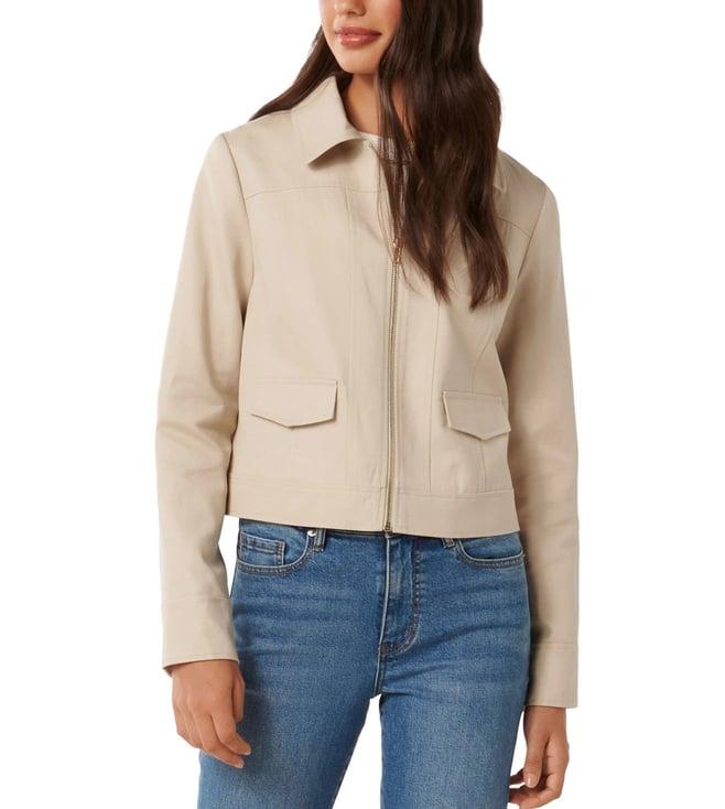 forever new sand dune teresa zip through regular fit casual jacket