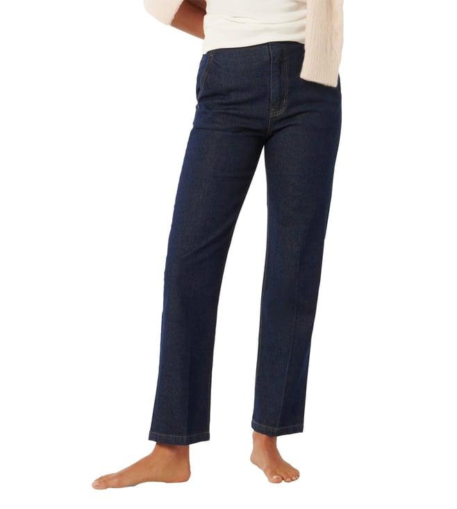 forever new straight navy blue amy high rise jeans