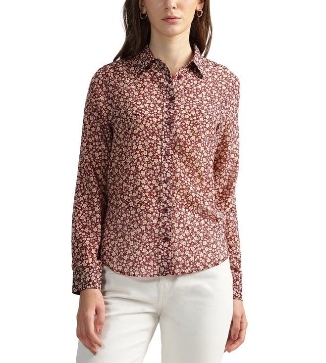 gant red floral print regular fit shirt