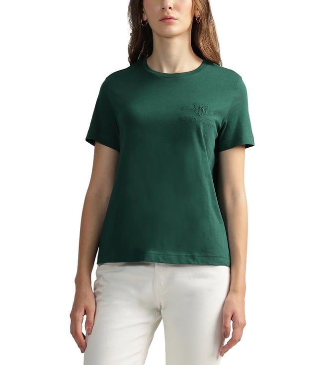 gant green logo regular fit t-shirt