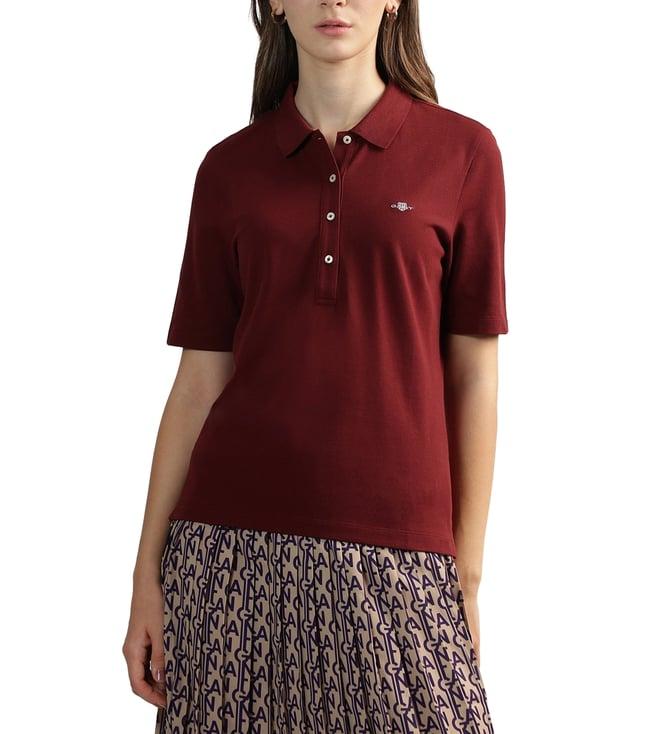 gant red slim fit polo t-shirt