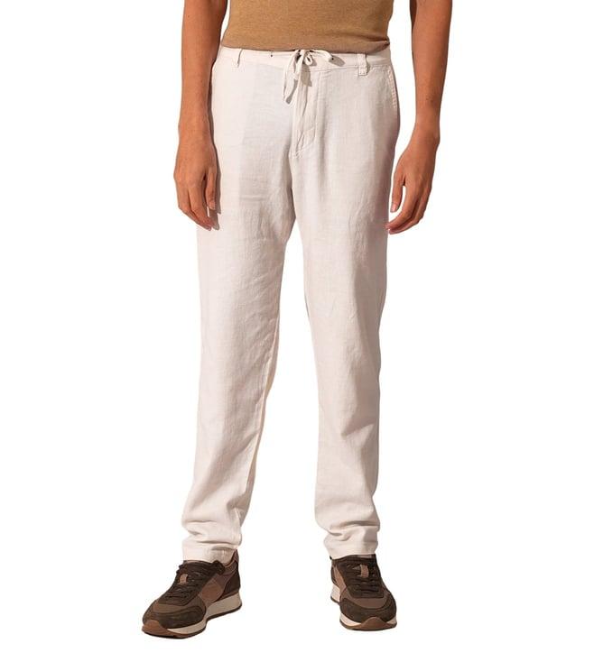 selected homme cloud dancer slim fit darwstring trousers