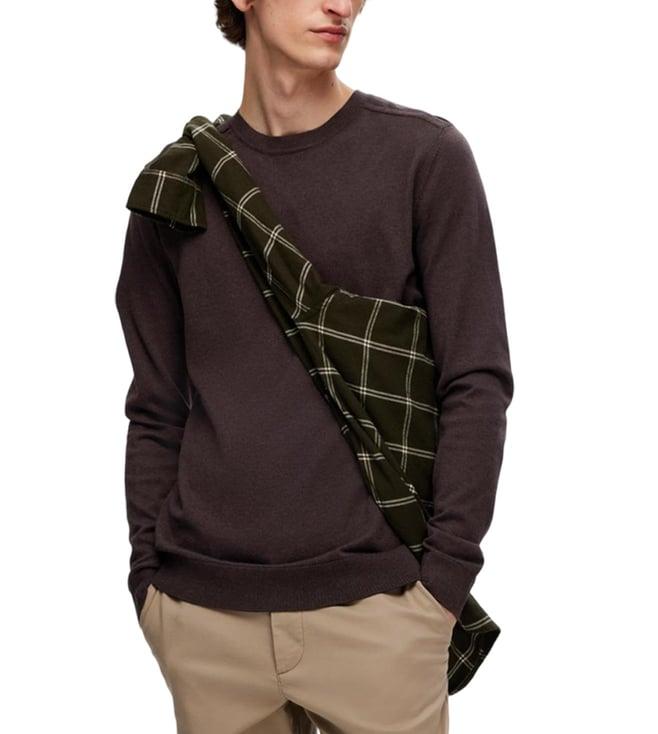 selected homme chocolate torte knitted regular fit pullover