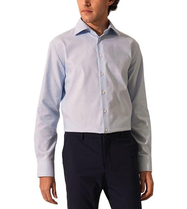 selected homme light blue regular fit shirt