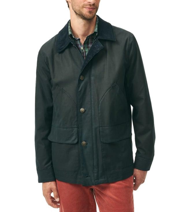 brooks brothers blue cotton waxed chore jacket