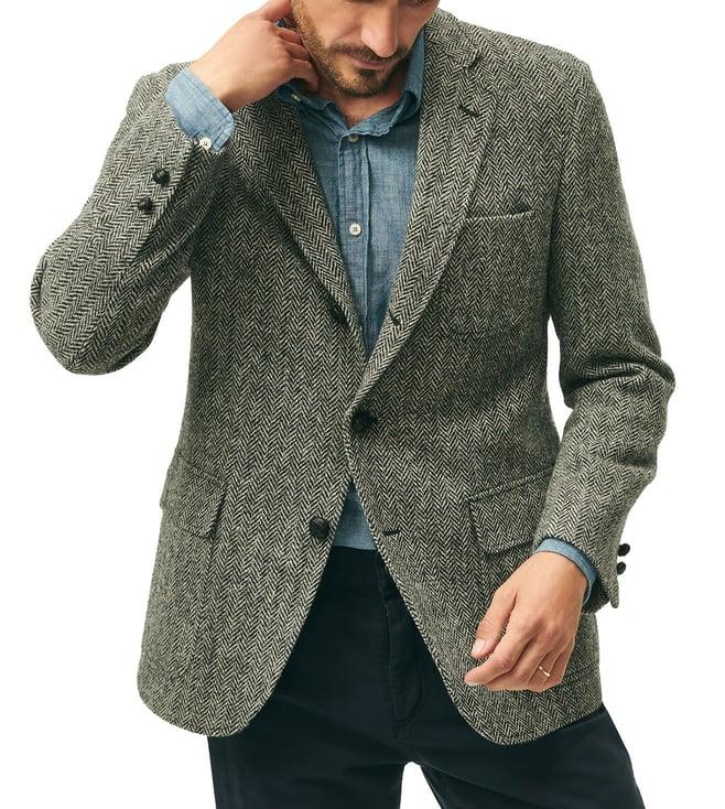 brooks brothers grey harry's tweed sports coat