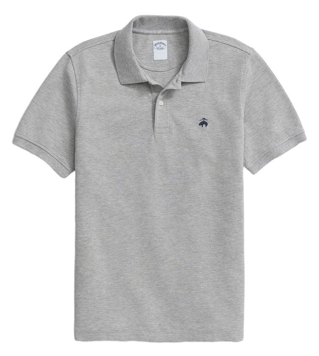 brooks brothers grey golden fleece stretch supima polo t-shirt