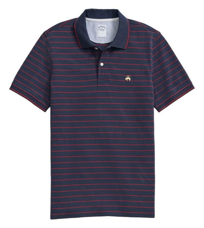 brooks brothers red golden fleece thin striped supima polo t-shirt