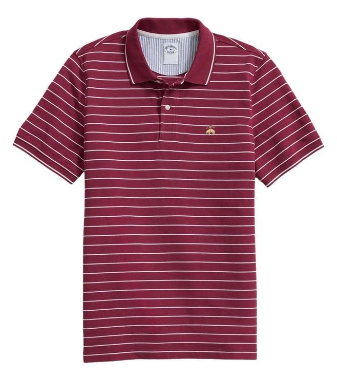 brooks brothers red golden fleece thin striped supima polo t-shirt