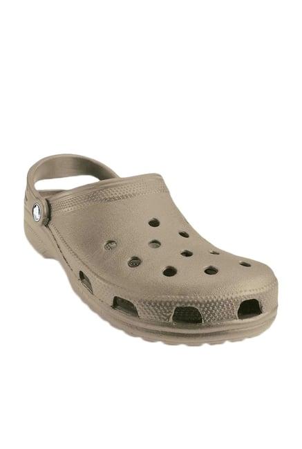 crocs unisex classic khaki clogs