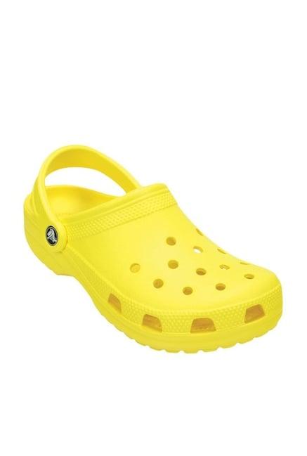 crocs unisex classic lemon yellow clogs