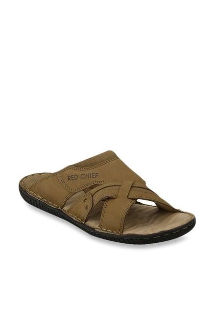 red chief men's rust formal sandals