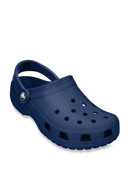 crocs unisex classic navy back strap clogs