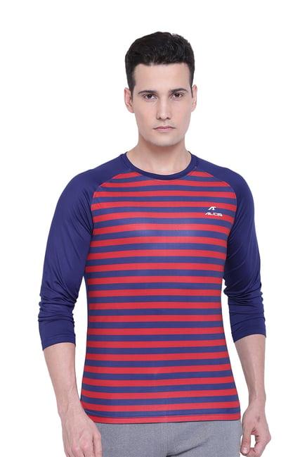 alcis purple & red raglan sleeves t-shirt