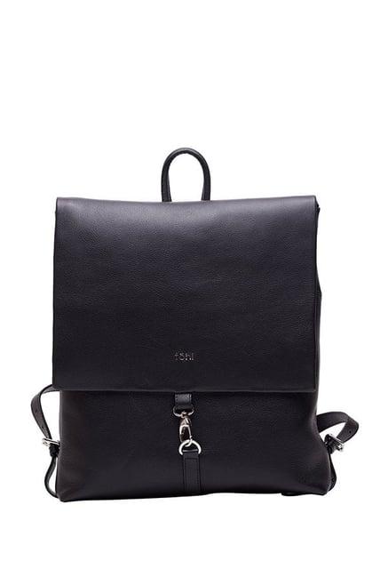 tohl rp 1 fulton black solid leather backpack