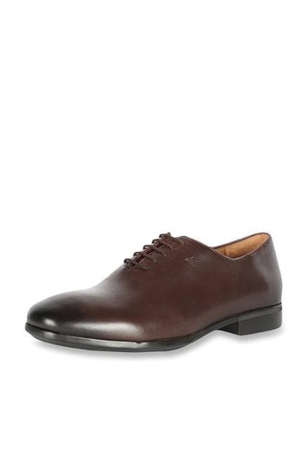 van heusen dark brown oxford shoes