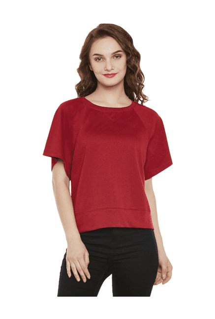 miss chase maroon cotton top